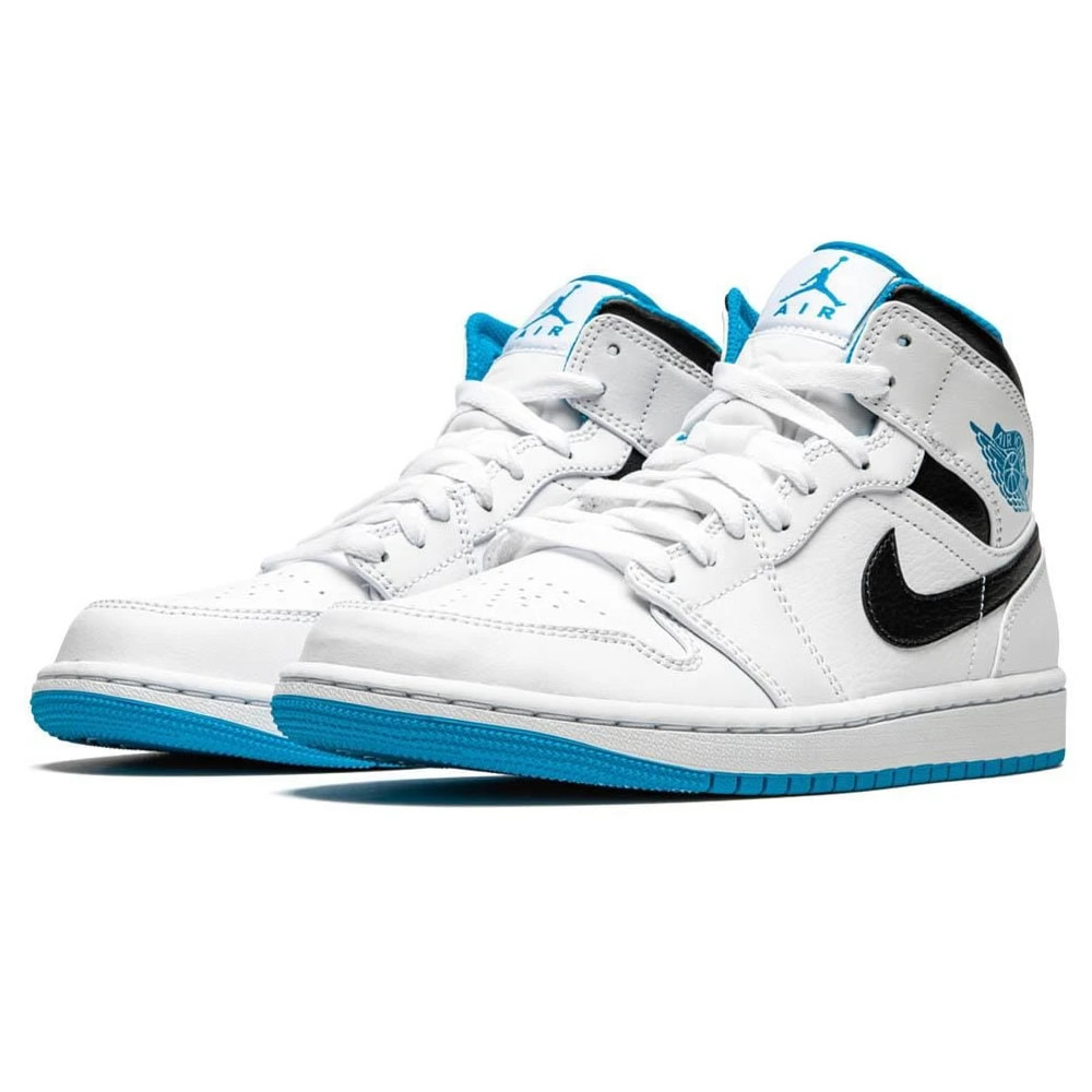 Air Jordan 1 Mid Laser Blue 554724 141 2 - www.kickbulk.cc